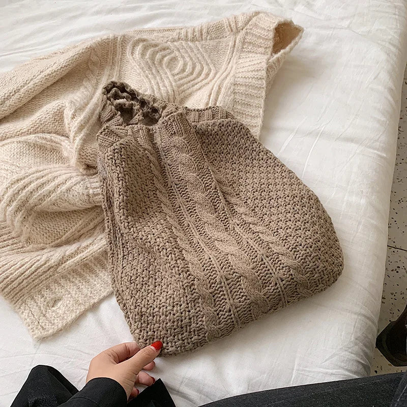 Bohemian Summer Outlet Beach Handbag Ladies Trend Hand Knit Net Shoulder Bags Women Polyester Crochet Bag