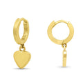 Minimalist Vintage Style Women's 925 Silver 18K Gold Hoop Earrings Love Heart Fashion Jewelry Rhodium Plating Third Party