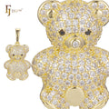 FJ Fallon Fashion Jewelry 18mm * 26mm Bear Animal Pendant Plated in 14K Gold Brass Based