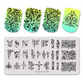 Nail Art Steel Plate Vine Pattern Nail Polish Transfer Printing Template