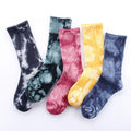 New Fashion Cotton Couples Thicken Men's and Women's Tie-dye Printing  Crew Sports Socks