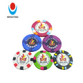 Bigger 39mm 43mm 50mm 52mm Custom LOGO Round Octagonal 10g 14g 500pcs Print Gambling Case Clay ABS Casino Ceramic Poker Chip