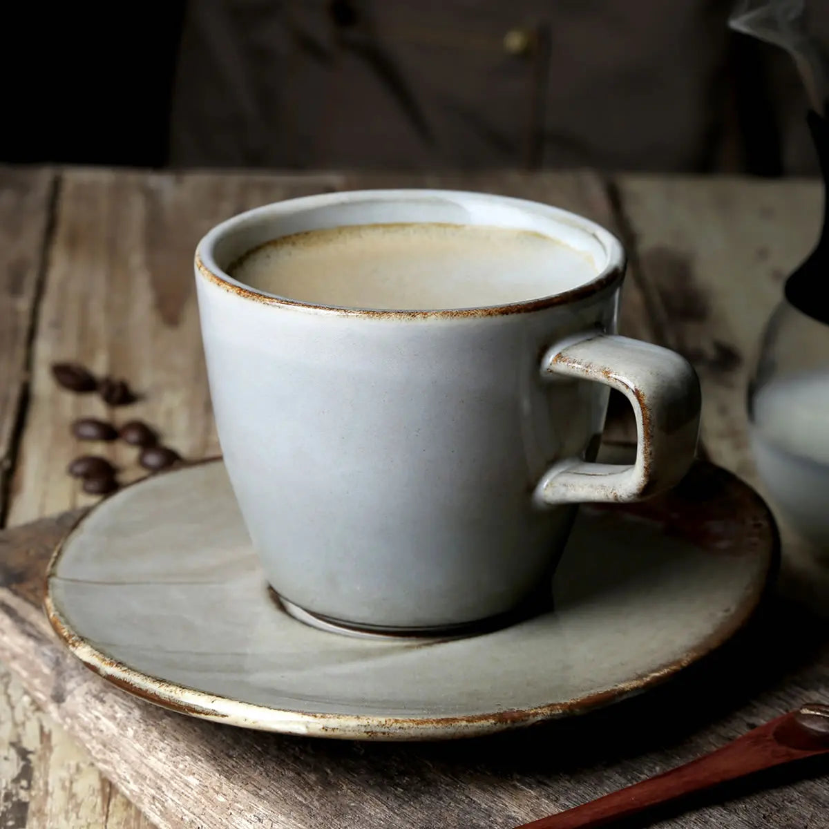 Factory Direct Wholesale 5 oz Porcelain Tea and Espresso Coffee Cups Set150ml Ceramic Reusable Coffee Cup and Saucer