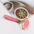 2026 Best Price Ball Pen Crystal Rollerball Lip Gloss Jade And Gua Sha Set With Case Rose Quartz Roller