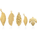 5Pcs Fashion Stainless Steel Various Leaf Styles Charms Pendants for Jewelry Making DIY Necklace Earrings Findings Supplies