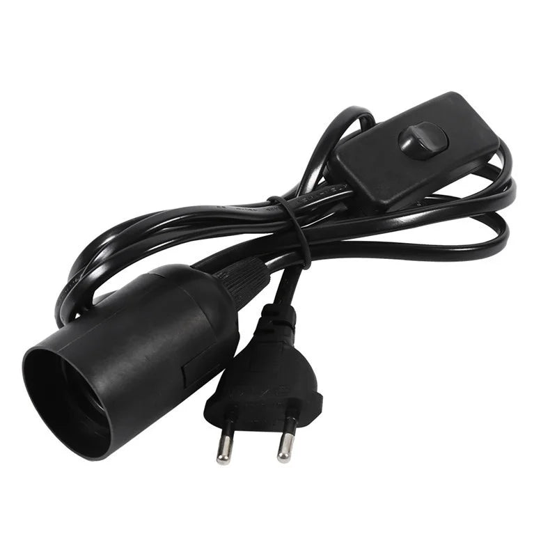 1.8m Power Cord Cable E27 Lamp Base Holder 220V EU Hanging Pendant LED Light Fixture Lamp Bulb Socket