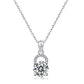 18K White Gold Plated 925 Sterling Silver Necklace Pendant 1 Carat 2 Carat VVS1 Moissanite Pendant for Women Destiny Jewelry