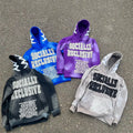 Wholesale Distressed Embroidery Sunfaded Wash 100% Cotton Oversized Heavyweight Windproof Men's Printed Hoodie