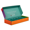 Color Mix Printing E-flute Corrugated Box Custom logo Mailer Shipping Box 6 Dividers Essential Oil Box with Insert
