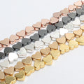 Natural Stone Semi Gemstone Beads 5x6MM Heart Shape Hematite 38cm Strand for DIY Bracelet Necklace Jewelry Making