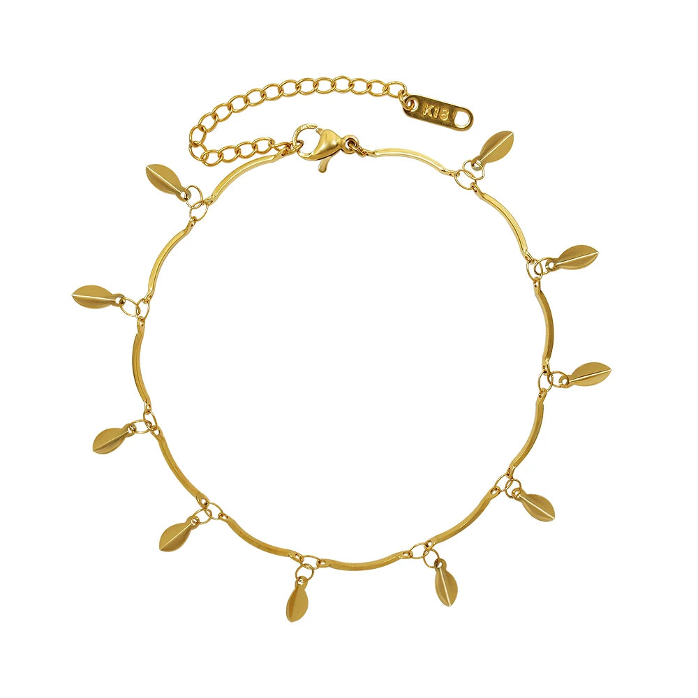 European and American Jewelry Leaf Chain