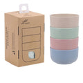 4 Pcs Biodegradable Tableware Lightweight Unbreakable Cereal Microwave Safe Wheat Straw Fiber Dessert Salad Rice Bowl Sets