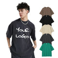 Wholesale New Best-selling Vintage Oversized T-shirt 100% Cotton Comfortable Fashion Blank Heavyweight 260 Gsm Waffle T-shirt