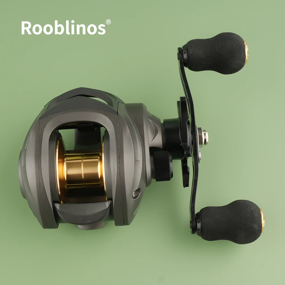 [Germany Stock] Rooblinos AK Waterdrop Left Hand Baitcasting Reel 7.2:1 Gear Ratio Aluminum Alloy