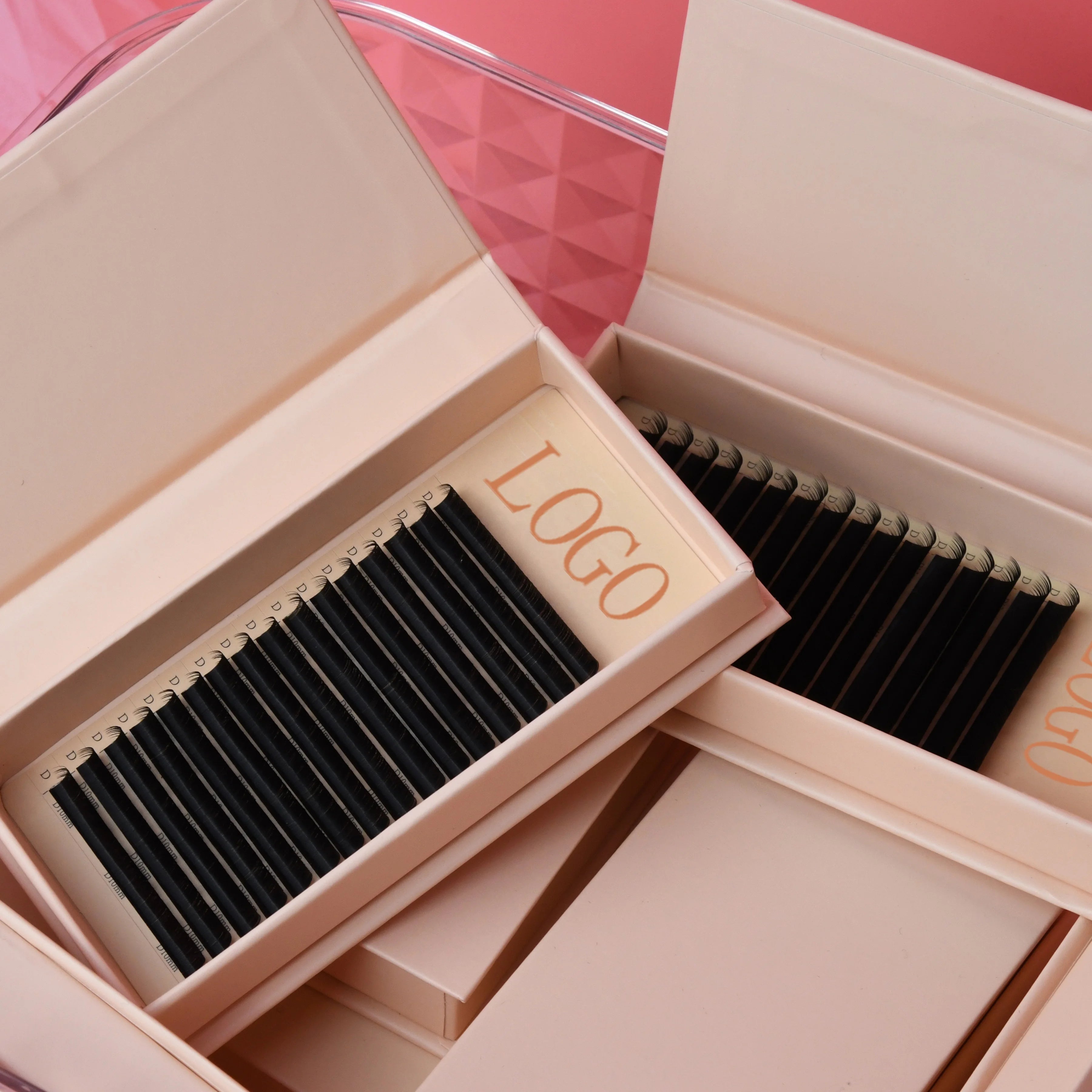 JBCCCDCCLMLCLD Curl Velvet Jet Black Cashmere Lash Extensions with Custom Lashbox Packaging Lash Supplies