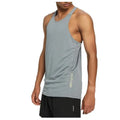Wholesale Custom Logo Men's Tank Top Vest Breathable Fluorescent Quick Dry Knitted in Vintage Style