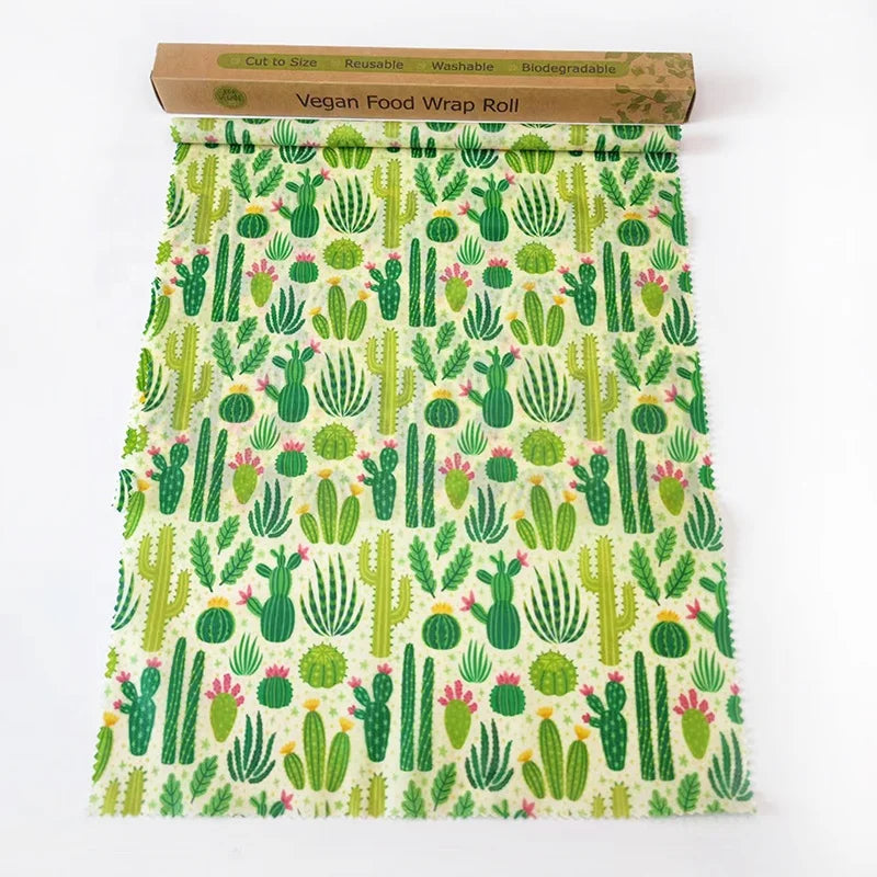 BSCI Factory Vegan Food Roll Soy Wax Cloth for Reusable Food Storage Wraps