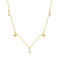 Fashion Women Jewelry Gold Plated 925 Sterling Silver Satellite Charms Necklace  CZ Clavicle Necklaces for Women
