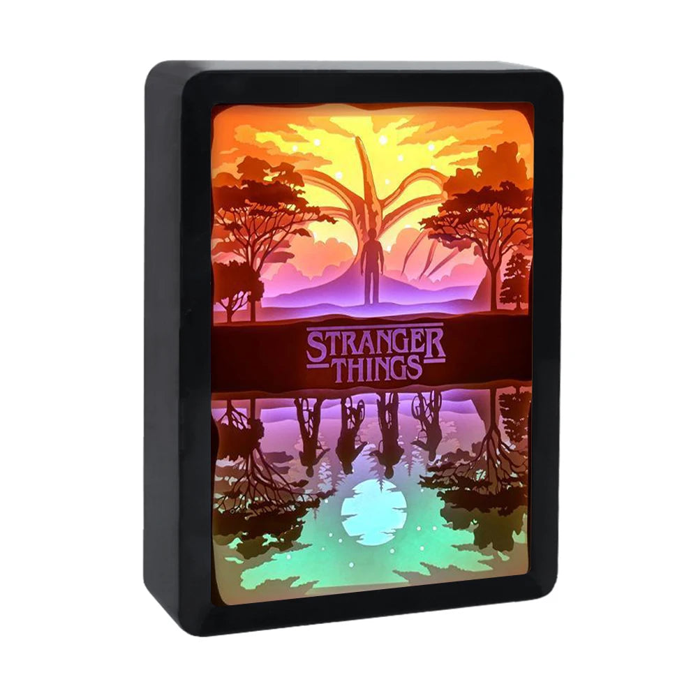 Stranger Things Shadow Box Picture Frame Photo Custom 3D Light Lamp LED Nightlight Desk Lamp for Home Decor Luxury Gift Item