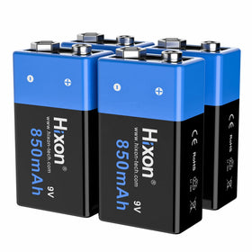 Fast Charge 9V Lithium Battery Rechargeable Battery Size 6f22 High Capacity 850mAh 4 Pcs Batteries Kit
