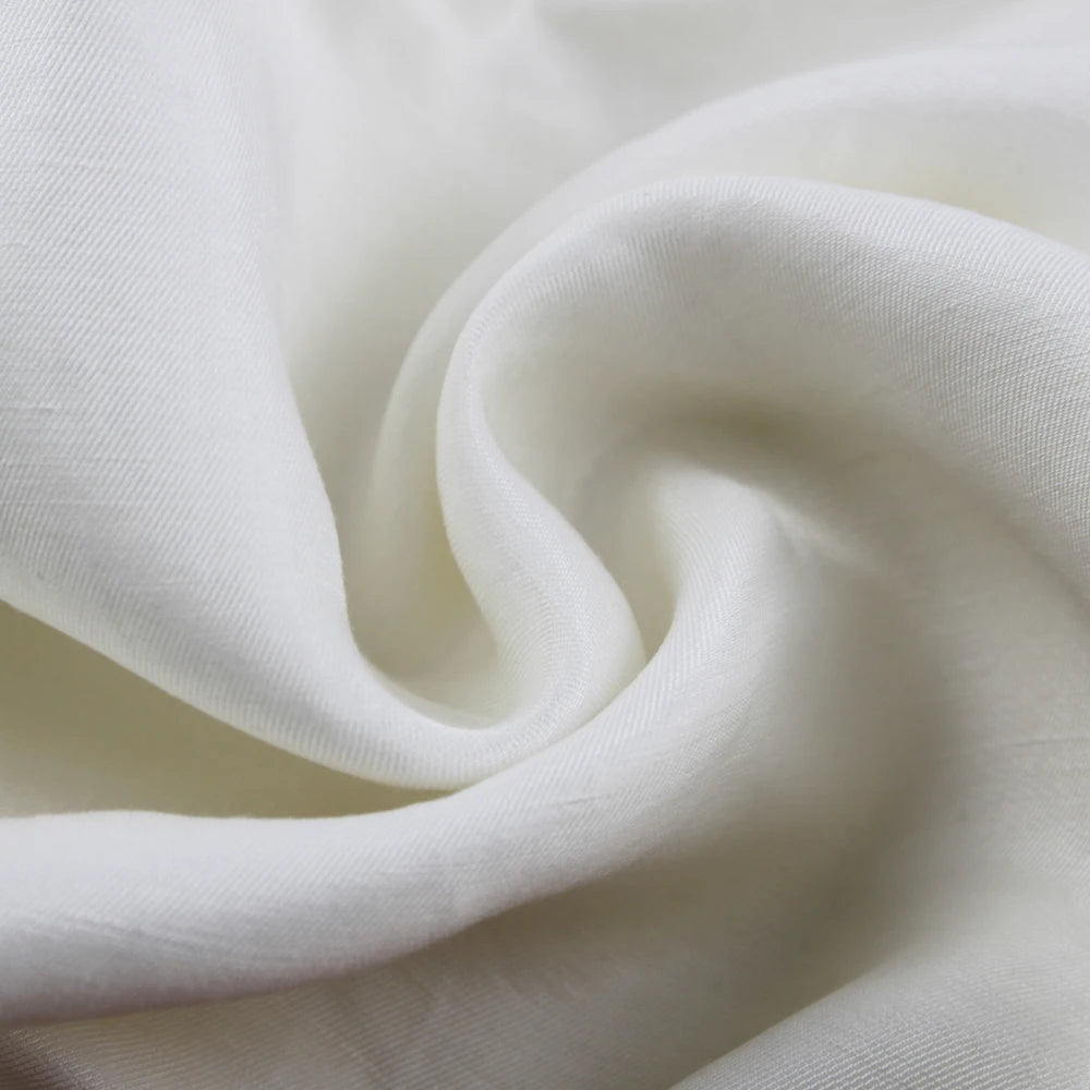 Wholesale Soft Viscose Linen Fabric Medium Weight Solid Twill Hemp Viscose Linen Fabric Skin Friendly Garment Design Flax Fabric