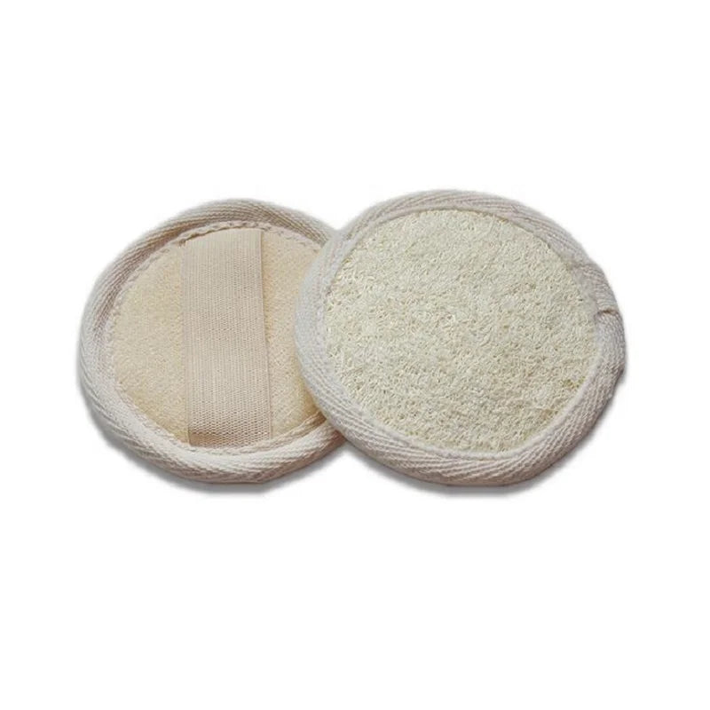 8cm Round Natural Loofah Exfoliating Face Pad Loofah Facial Cleaning Pad Sponge Scrubber