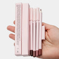 High Pigment Custom Wooden Lip Liner Kit Waterproof Lasting Nude Lip Pencil Matte Cream Lipliner Private Label