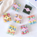 90PCS BOX Colourful Girl Elastic Hair Rabar Rubbers Accessories Kids Babies Hair Rubber Band Tie Toddler Hair Ties for Girls