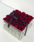 Eco-Friendly Acrylic Rose Flower Box with Cover for Gifts