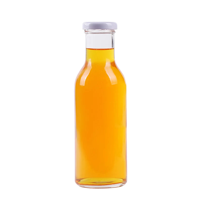Wholesale 330 ml Juicy Glass Packaging Bottles Beverages with Twist off Screw Cap
