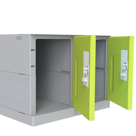 EasyLocker-High Quality Durable ABS Plastic Locker with Knock Down Structure Smart Locker Bench for Luggage Locker Room Bench