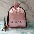 Custom Logo Gift Satin Fabric Drawstring Bag Cosmetic Set Silk Bags Satin Underwear Packaging Pouches