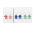 Natural Crystal Stone Mushroom Earrings Eardrop Gemstone Rose Quartz Amethyst Crystal Earrings for Women