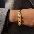 Jewelry for Women American Stainless Steel Resin Pearl Electroplated Bangle No Fading Gold Simulation Jewelry Cross-border
