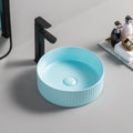 Factory Supply Round Ceramic Smooth Surface Color Bathroom Washbasin Customize Art Wash Basin