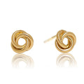 Milskye Hypoallergenic Handmen Jewelry 18k Gold Plated 925 Sterling Silver Mini Knot Studs Earring for Women