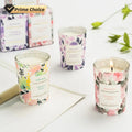 Best Selling 6 Mixed Scents Romantic Luxury Delicate Cylindrical Glass Mug Handmade Smoke Free Soy Candle Wax Wholesale