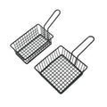 Hot Sale Kitchen Tools Stainless Steel Black Wire Mesh French Fries Basket Snack Storage Basket