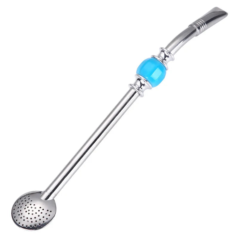Pipette Spoon for Tea Metal Straw Cleaning Brush Box Stainless Steel Drinking Straws