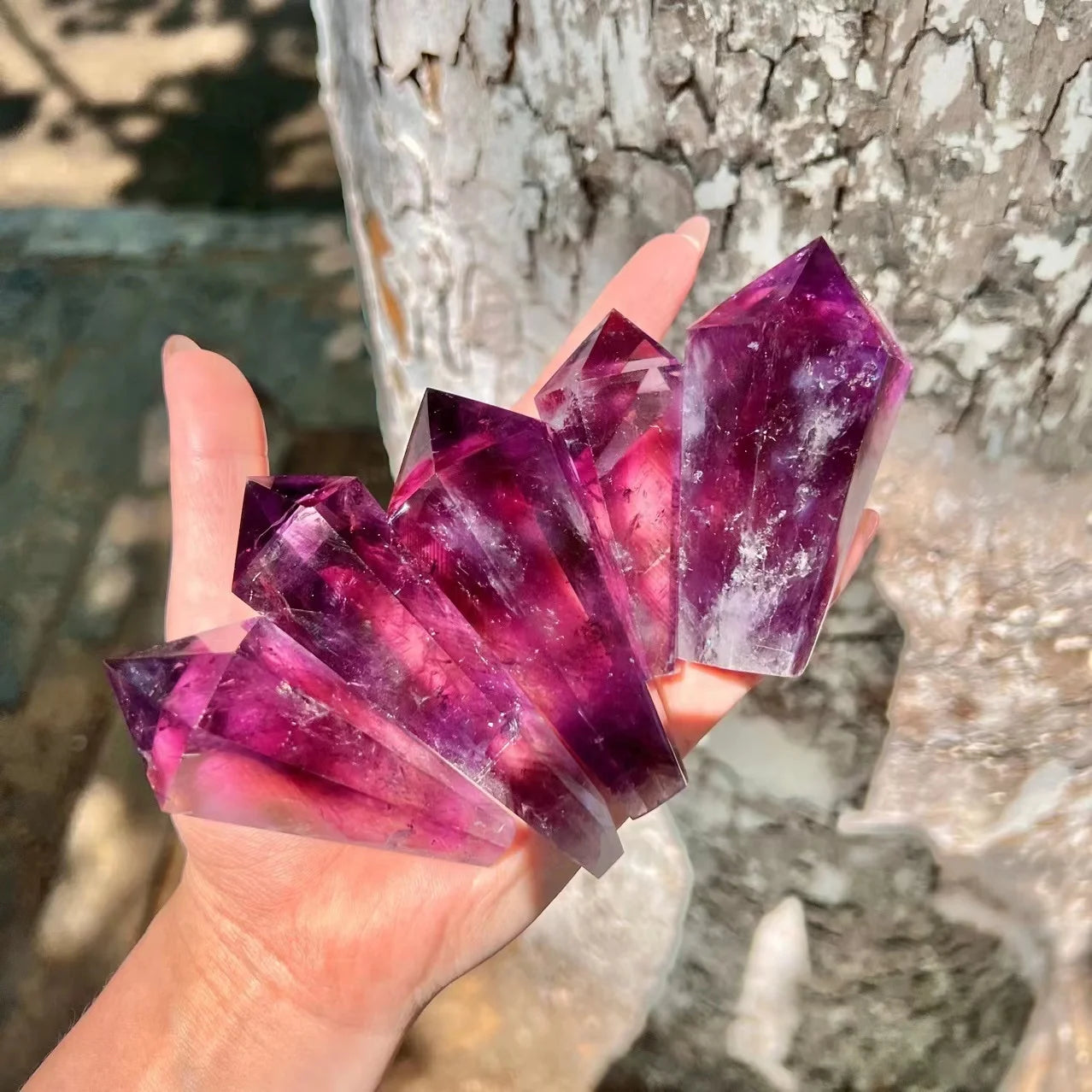 High Quality Healing Quartz Crystal Stone Crafts Cathedral Amethyst Magic Wand for Yoga Reki