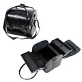 Professional Large Capacity Makeup Train Case Waterproof PU Leather Nail Storage Cosmetic Suitcase Strap for Travel Beauty Case