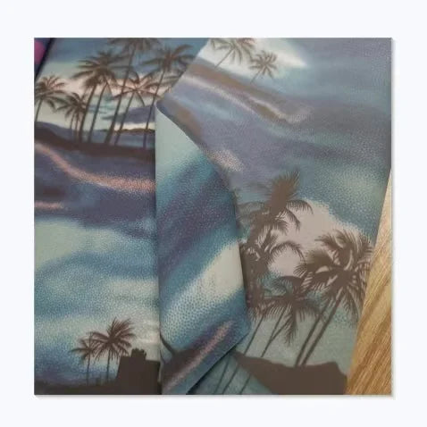 New Arrival Fashion Digital Printing Symphony Reflective Polyester Eco-Friendly Fabric Beach Style Fluorescent Inkjet Clothing