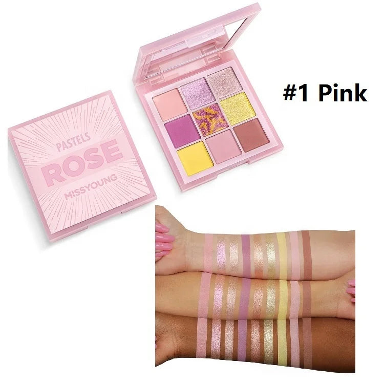 Wholesale High Pigment Makeup 9 Neon Colors Colorful Vegan Eye Shadow Eyeshadow Palette
