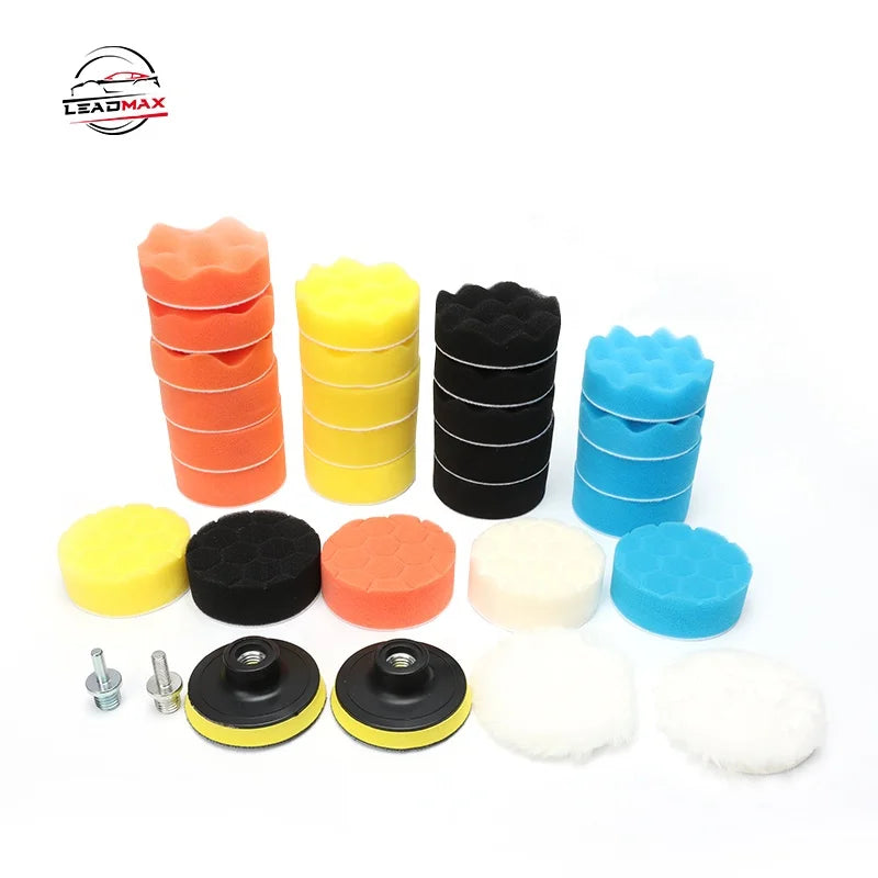 LEADMAX Factory Direct Car Polishing Kit Buffing Sponge and Polishing Pad for Car Body Waxing Auto Polisher Compatible
