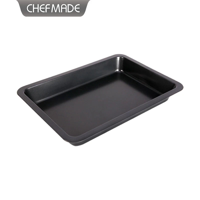 For Carbon Steel Bakeware WK9707M Silver Black 13" Non-stick Rectangular Oven Cake Baking Pan PFOA Free Eco-Friendly