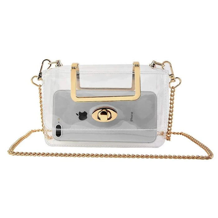 Fashion Stadium Approved Bags Transparent Clutch clear Crossbody Bag Purse