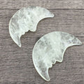 DIY Factory Produce Natural Silver Obsidian Crystal Sun and clear Quartz Moon Face