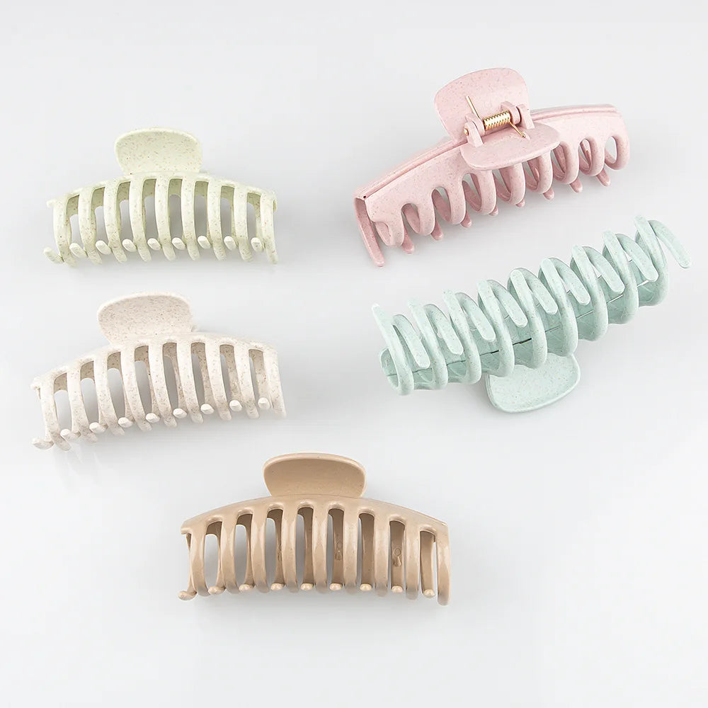 Wheat Straw Hair Grip Clip Light Color Constantly Hair Grip Large Size Grip Clip Wash Face Bath Plate Hair Resistant