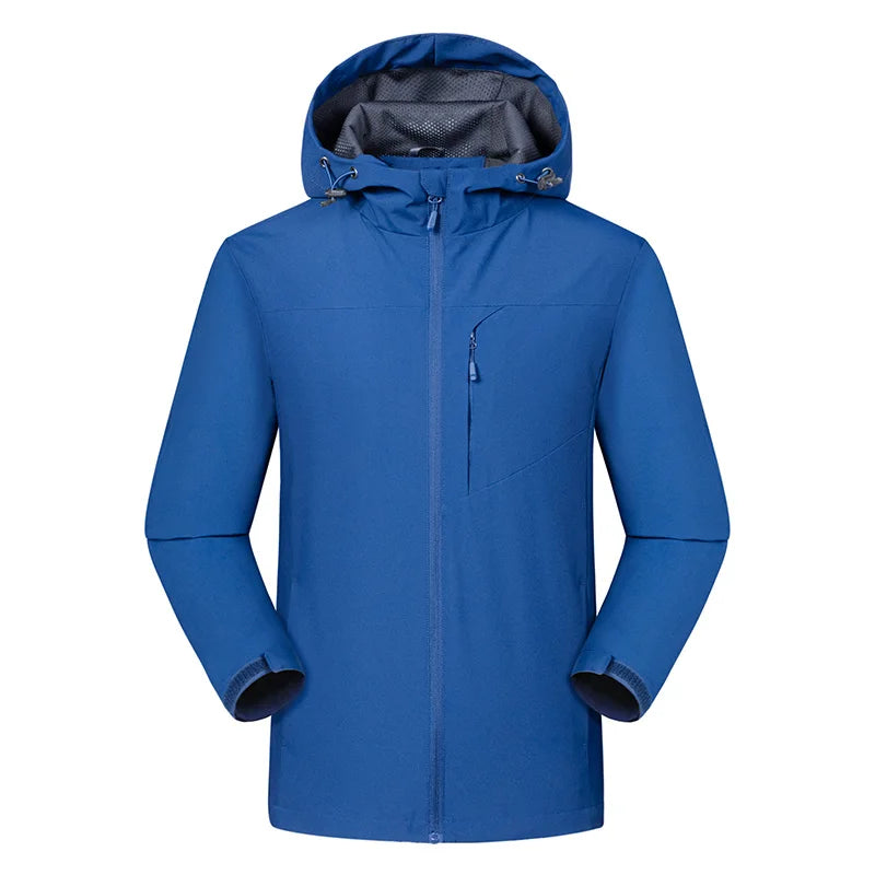 Sustainable Waterproof Quilted Tracksuits Unisex Windproof Breathable Plus Size Print Long Sleeve Hooded Memory Fabric for