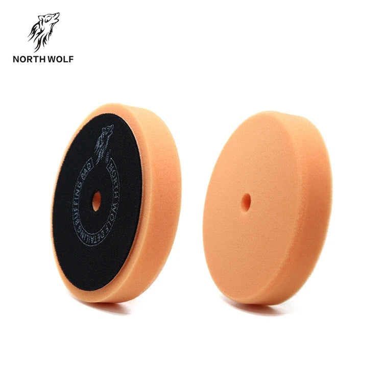 Classic Shape 5'' Soft Orange Foam Swirl Remover Buffing Polishing Pad for Car Bodies OEM Customizable Waxes Sponge Polierpad MegaBDM